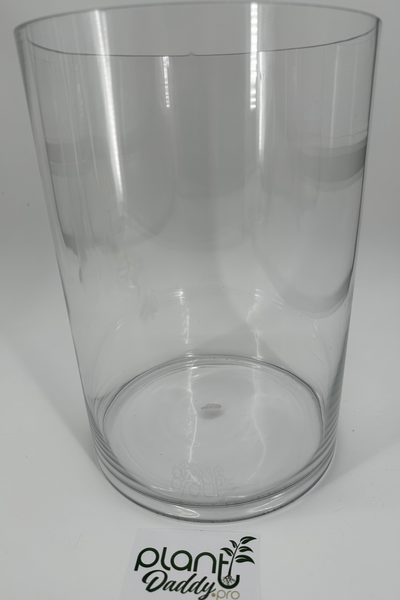 Plant Daddy 10in diameter by 14in tall glass cylinder
