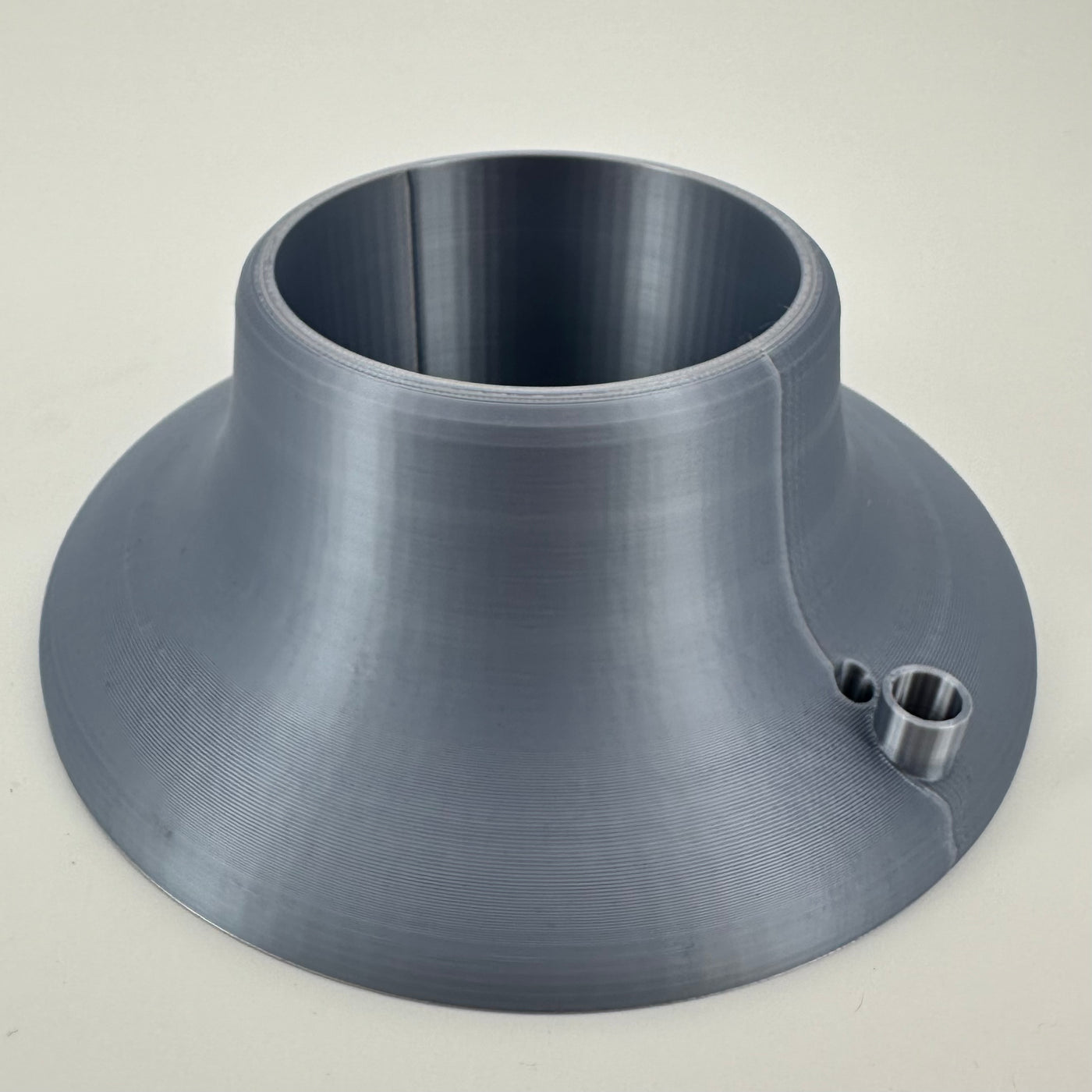 ITEM #  016  Matte Silver 3-D Printed Hydro Base 4in opening  -  $59.95 now $24.95 CLEARANCE ALL SALES FINAL!