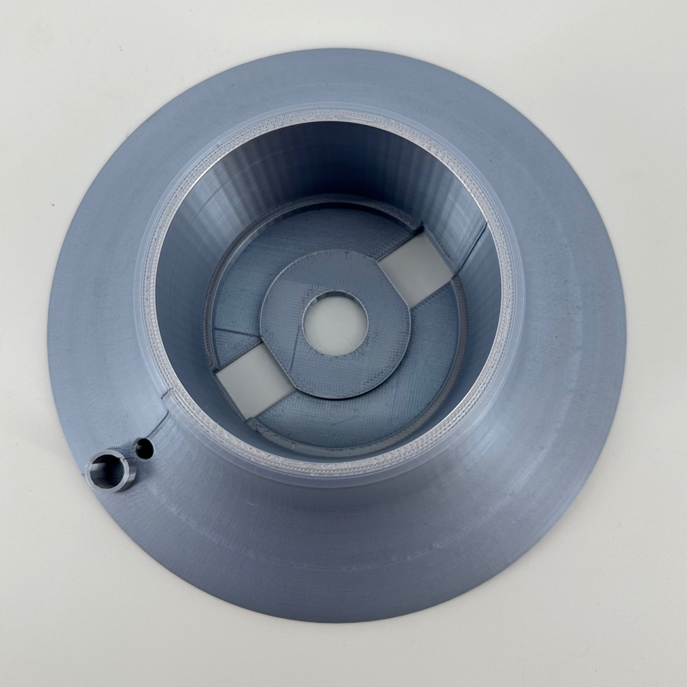 ITEM #  016  Matte Silver 3-D Printed Hydro Base 4in opening  -  $59.95 now $24.95 CLEARANCE ALL SALES FINAL!