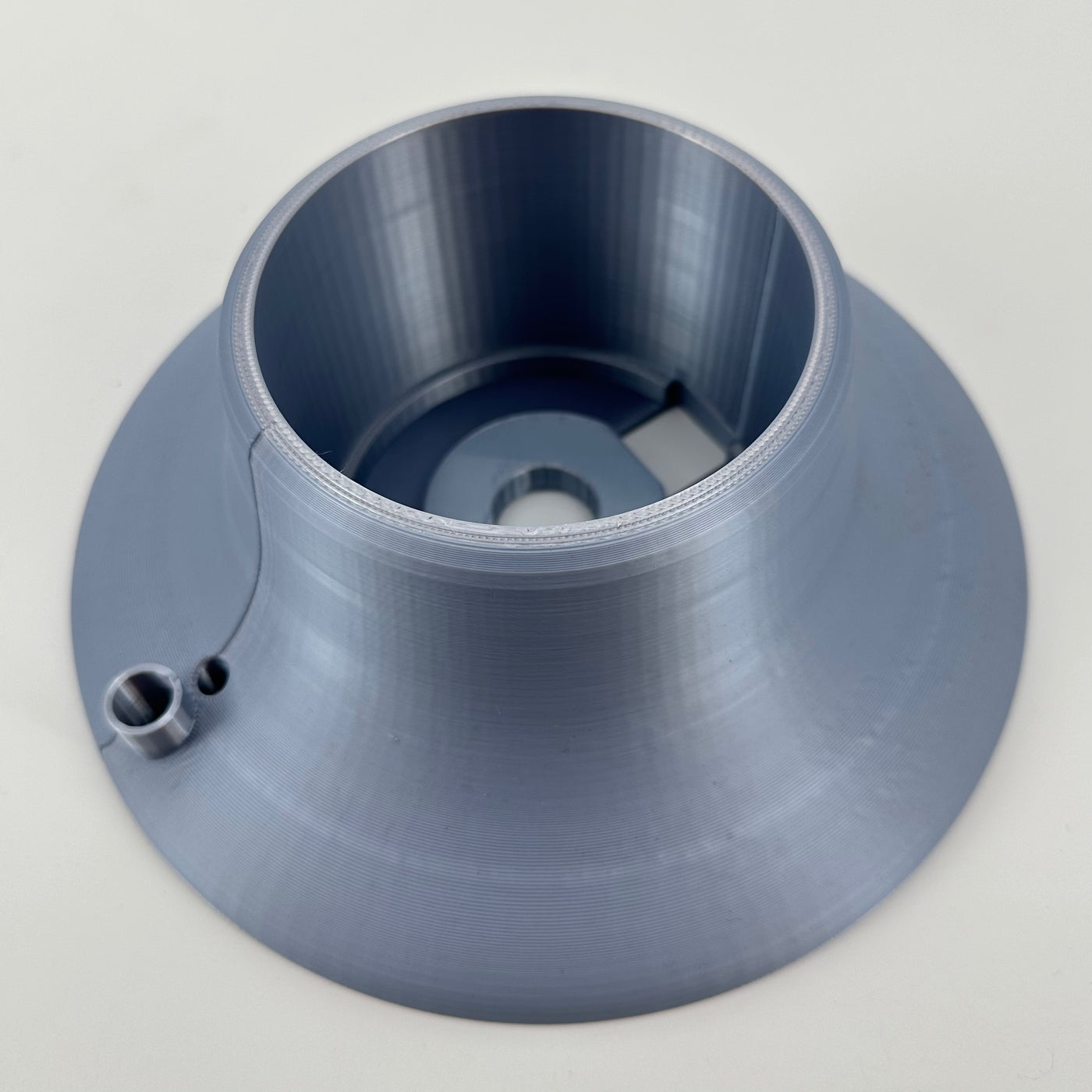 ITEM #  016  Matte Silver 3-D Printed Hydro Base 4in opening  -  $59.95 now $24.95 CLEARANCE ALL SALES FINAL!