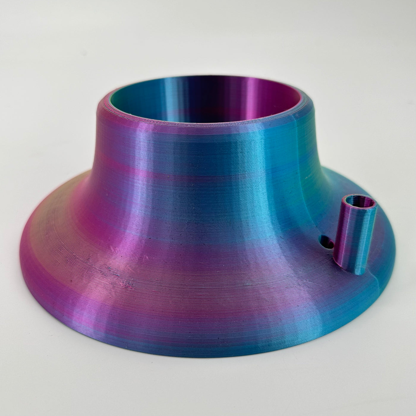 ITEM #  020  Fuchsia, Gold, Green, Blue Blend 3-D Printed Hydro Base 4in opening, 4x18in glass cylinder, Hydro Light  -  $94.95 now $47.95 CLEARANCE ALL SALES FINAL!