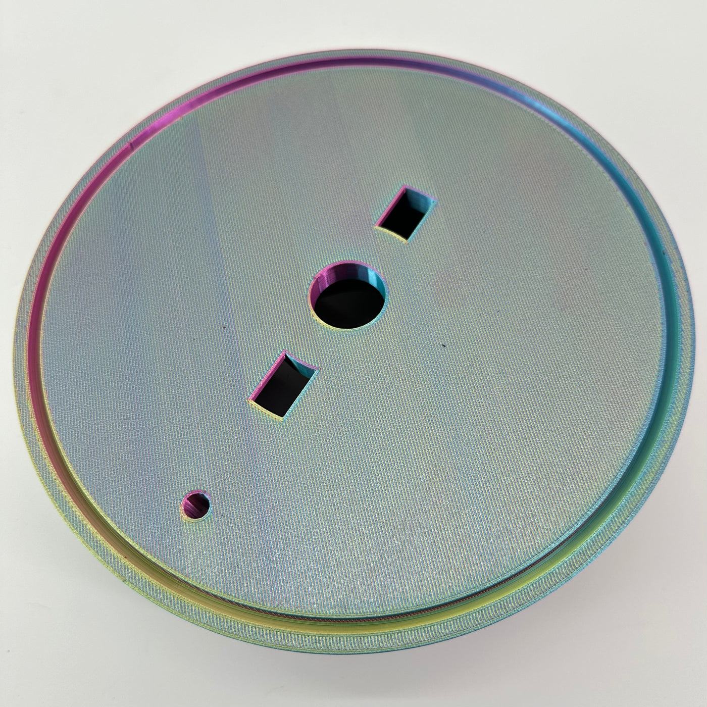 ITEM #  020  Fuchsia, Gold, Green, Blue Blend 3-D Printed Hydro Base 4in opening, 4x18in glass cylinder, Hydro Light  -  $94.95 now $47.95 CLEARANCE ALL SALES FINAL!