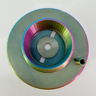 ITEM #  023 Green, Blue, Fuchsia, Gold Blend 3-D Printed Hydro Base 4in opening, 4x18in cylinder vase, Hydro Light  -  $89.95 now $45.95 CLEARANCE ALL SALES FINAL!