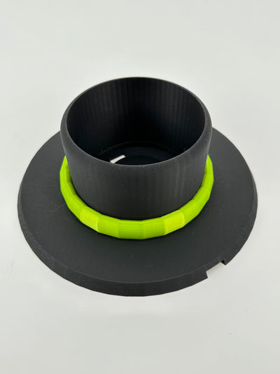 ITEM #  025 Black Lime Green,  3-D Printed Hydro Base 4in opening  -  $49.95 now $19.95 CLEARANCE ALL SALES FINAL!