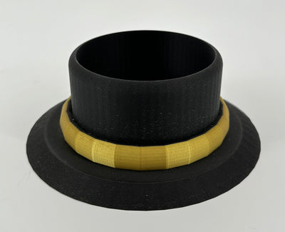 ITEM #  026, Black with Gold 3-D Printed Hydro Base 4in opening  -  $49.95 now $19.95 CLEARANCE ALL SALES FINAL!