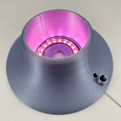 ITEM #  016  Matte Silver 3-D Printed Hydro Base 4in opening  -  $59.95 now $24.95 CLEARANCE ALL SALES FINAL!