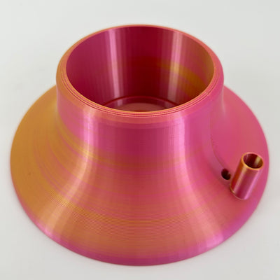 ITEM #  028  Orange, Fuchsia, Yellow 3-D Printed Hydro Base 4in opening, 4x18in cylinder, Hydro Light  -  $94.95 now $47.95 CLEARANCE ALL SALES FINAL! $94.95 Now $47..95