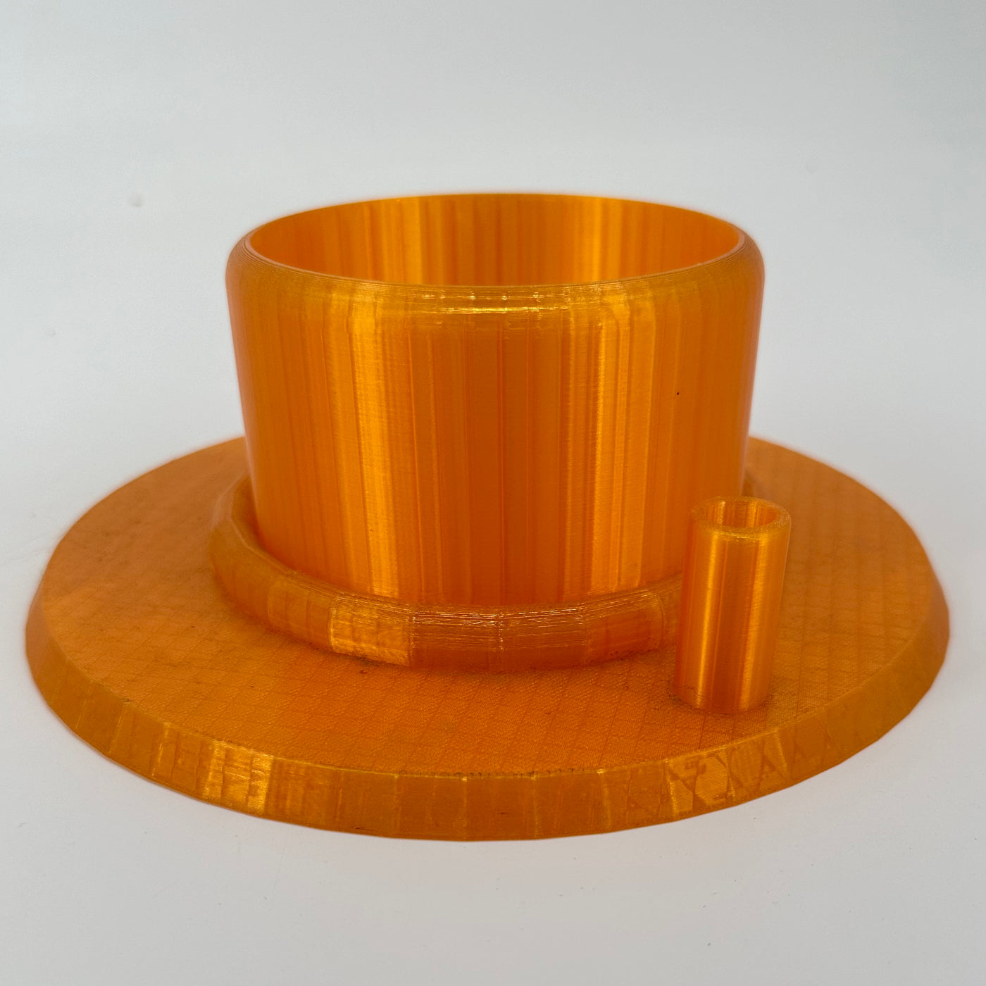 ITEM #  030 Tangerine 3-D Printed Hydro Base 4in opening  -  $49.95 now $19.95 CLEARANCE ALL SALES FINAL!