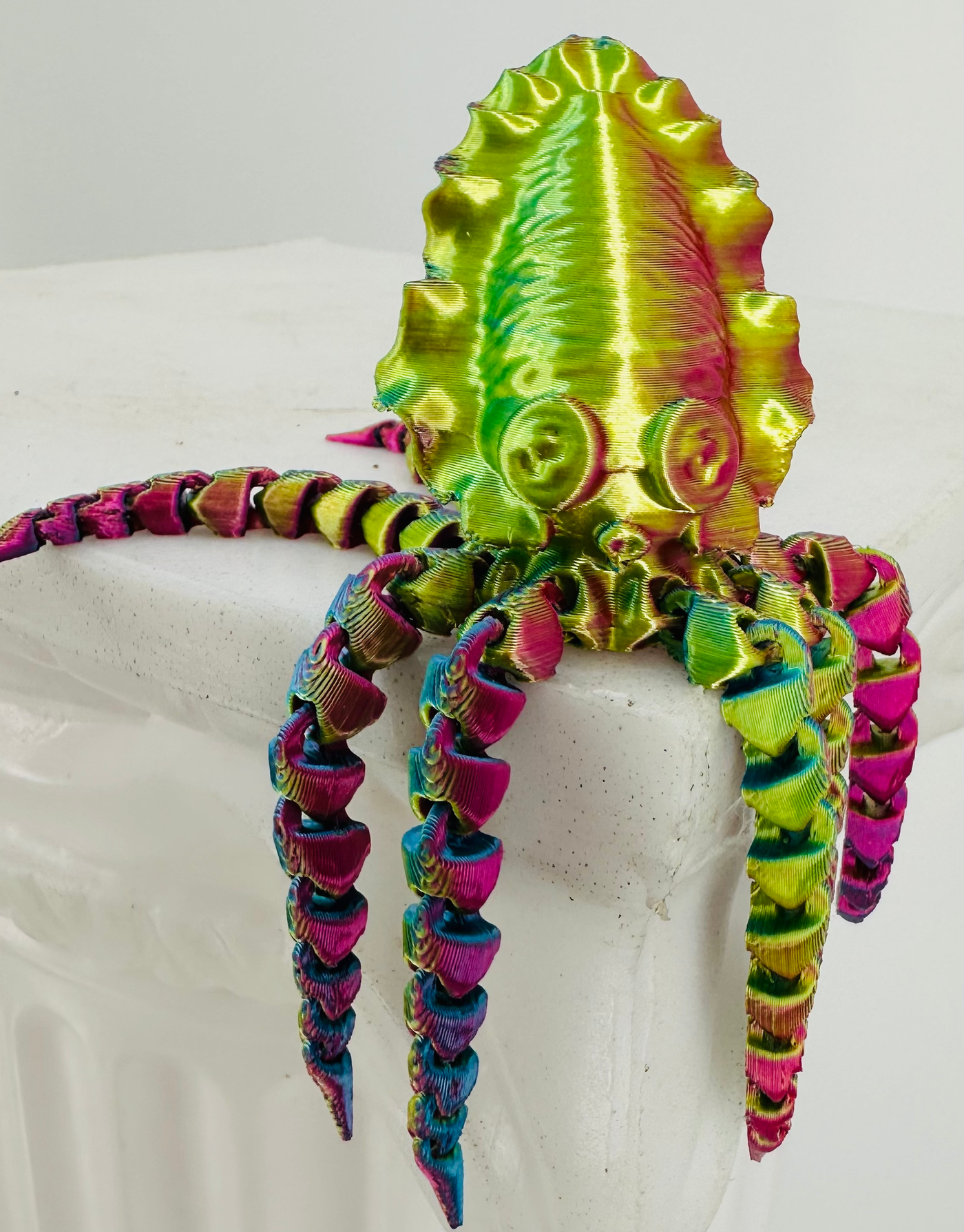 Plant Daddy 3d Printed Octopus - Blue,Gold,Green,Pink Fusion