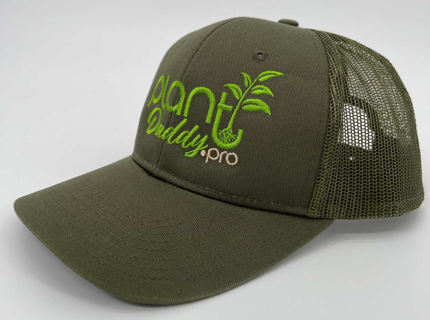 Plant Daddy Trucker Hat Olive Green