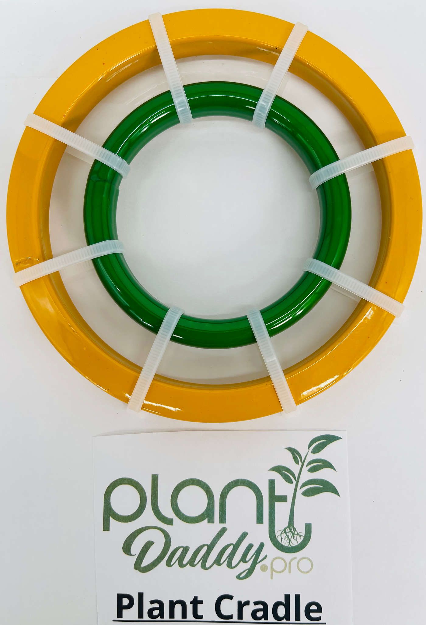 Plant Cradle 6in Yellow Outer Ring with 4in Green (3in opening) Inner Ring